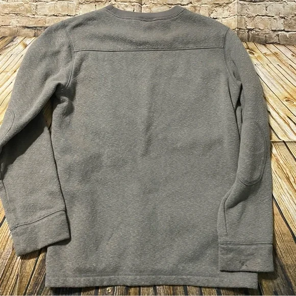 Lands End Gray Blue Wolf Sweatshirt - Picture 3 of 6